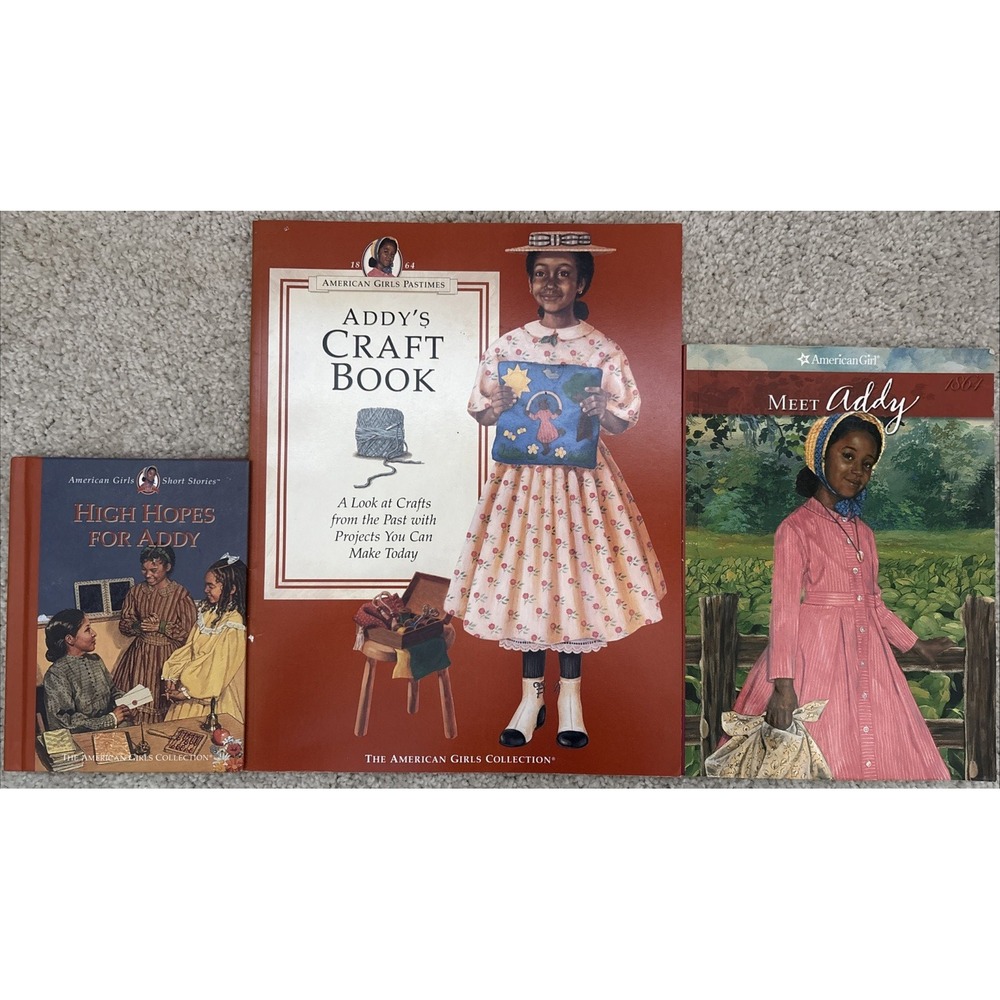 American Girl Meet Addy Book Lot Historical Short Story Set of 3 Craft Book